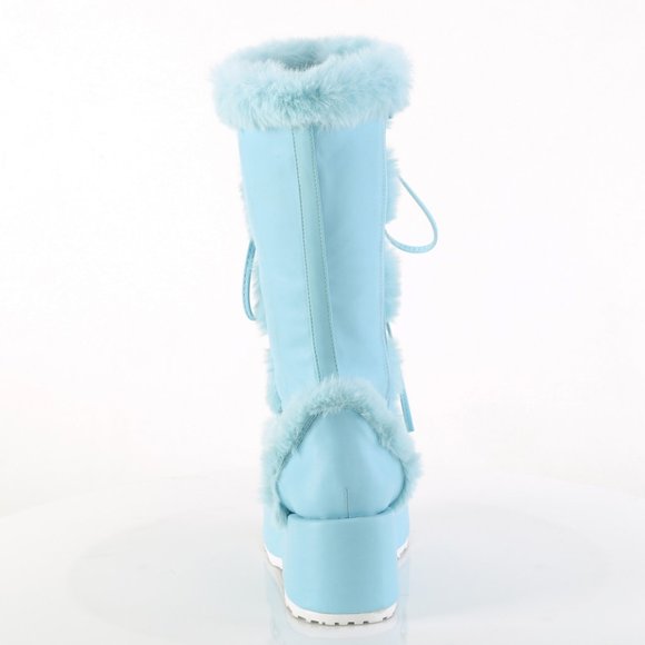 Platform Fur Trim Lace Up Boots - Picture 5 of 5